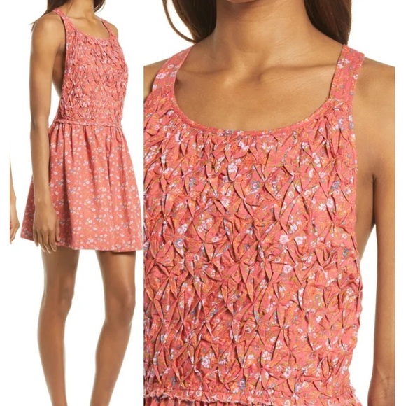NWT Free People Petunia Floral Sleeveless Mini Dress Poppy Combo Size XS - Picture 8 of 10